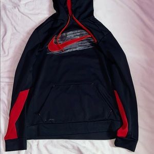 black and red Nike therm-fit hoodie